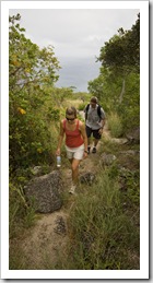 Lisa and Oliver on the way up to Cook's Look