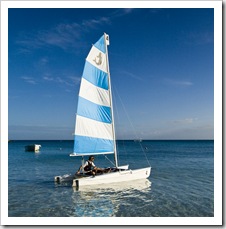 Oliver out for a morning sail