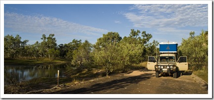 Camped on the old creek crossing at Twenty Mile Creek near Normanton