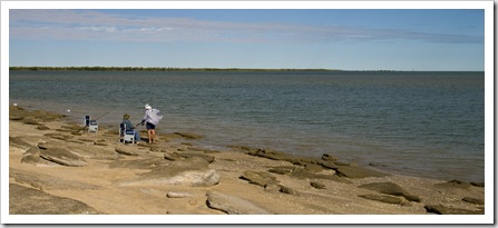 Grey nomads fishing in the Gulf of Carpentaria at Karumba Point