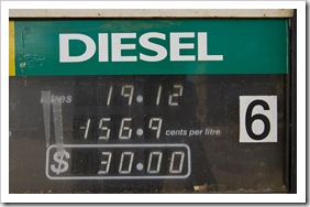 Fuel starting to get expensive at the Burke and Wills Roadhouse