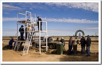 Judge's box  at the Bedourie camel races