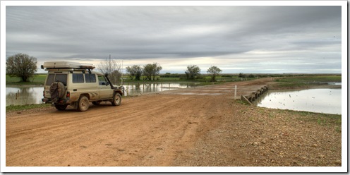 Crossing one of the many floodplains on the way into Birdsville