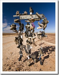 Road sign just north of Birdsville