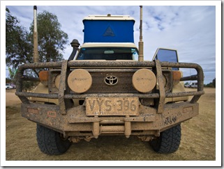 The Tank all muddy after her trip into Birdsville