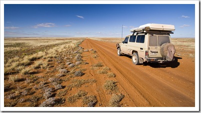 On our way through the Strzelecki Desert