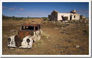 Ruins of Cadelga Homestead on Cordillo Downs Station