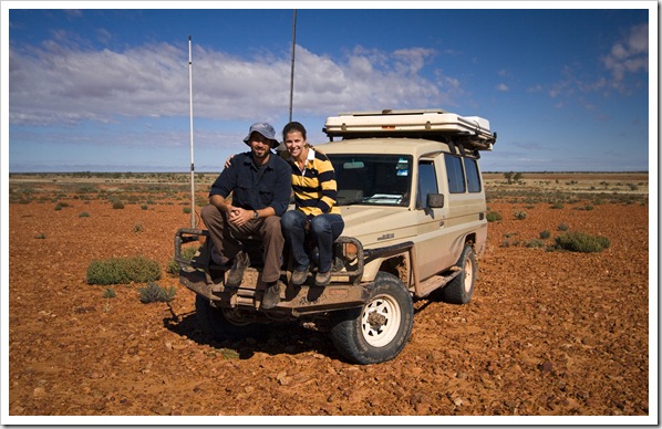 Sam, Lisa and The Tank in the Strzelecki Desert