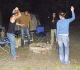 Dancing the fire ring at Waddy Point